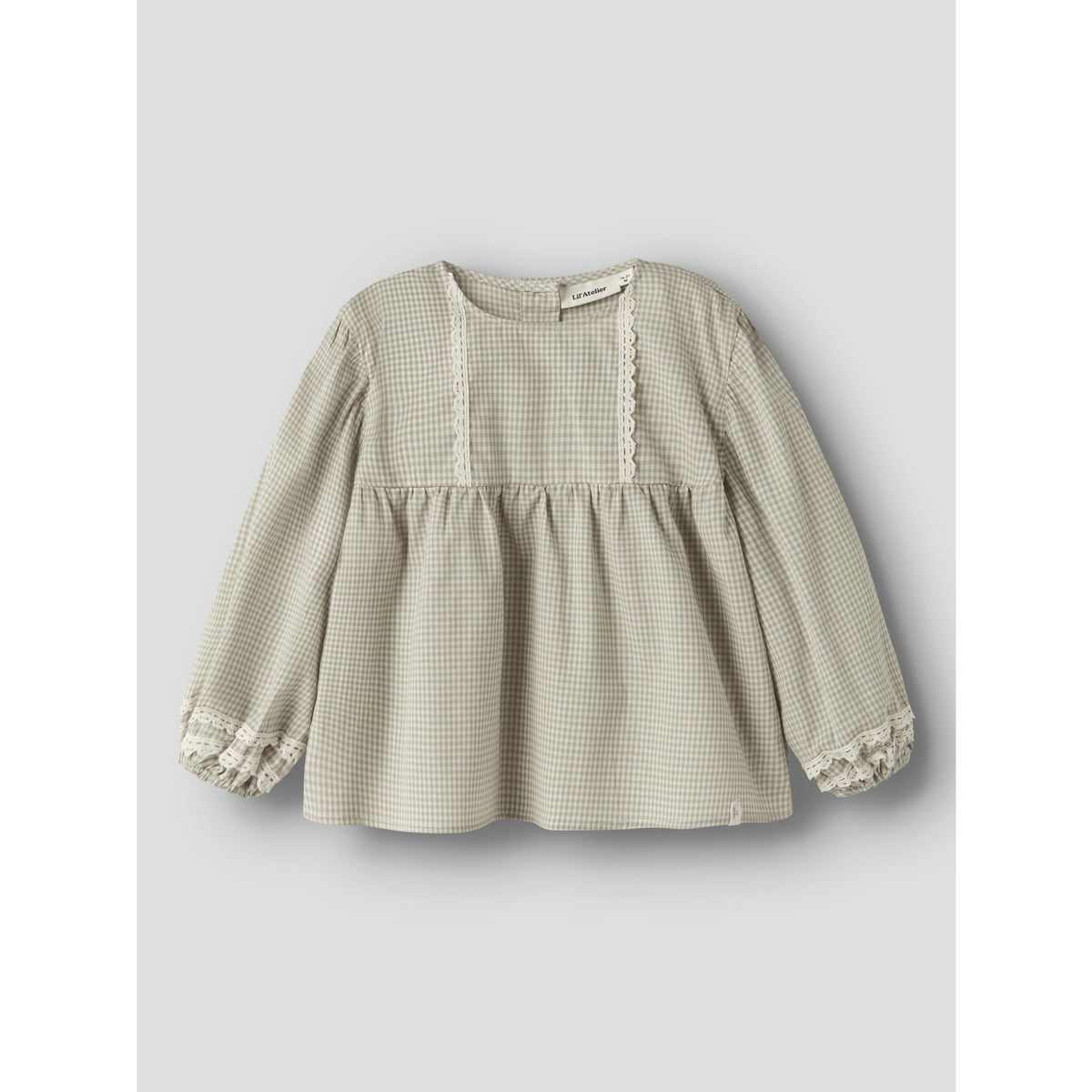 Lil'Atelier Moss Gray Nmfoleno Ls Loose Shirt Lil