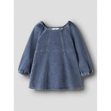 Lil'Atelier Dark Blue Denim Nmfobello Ls Loose Dnm Dress 1144-Se Lil