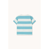 TinyCottons Light Cyan Stripes Knit Tee