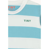 TinyCottons Light Cyan Stripes Knit Tee