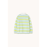 TinyCottons Ice Blue Retro Stripes Polo Sweatshirt