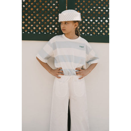 TinyCottons Light Cyan Stripes Knit Tee