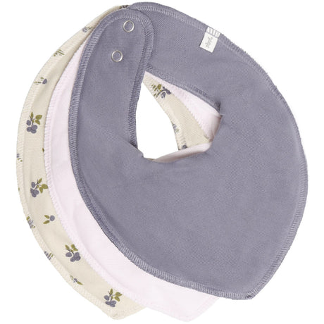 Pippi Blue Granite Bandana Bib Girl -Aop (3-Pack)