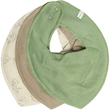 Pippi Silver Mink Bandana Bib Boy -Aop (3-Pack)