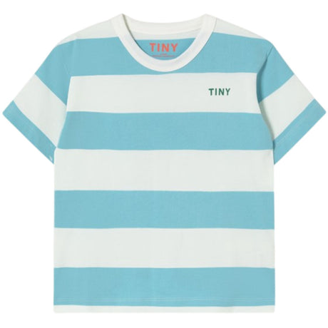 TinyCottons Light Cyan Stripes Knit Tee