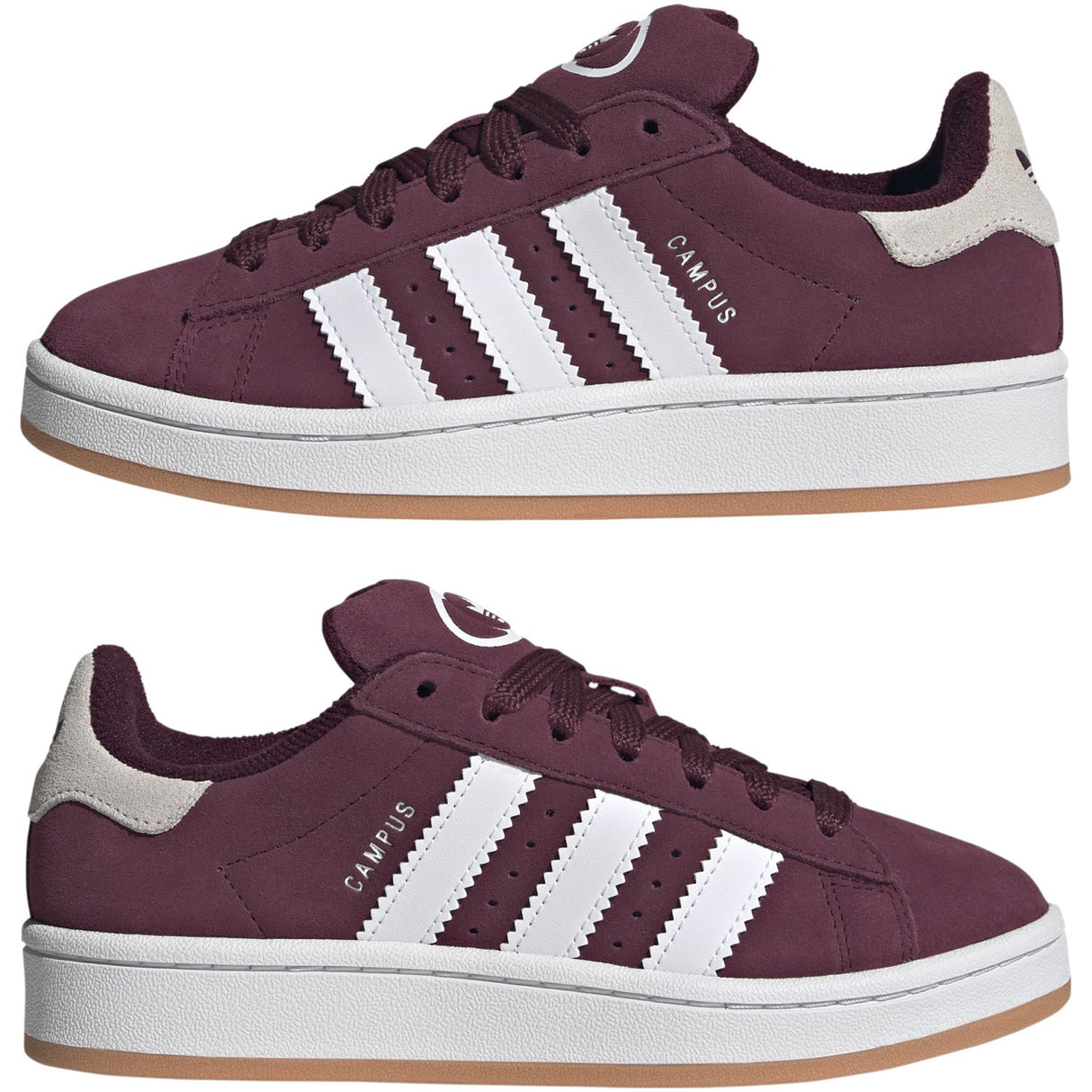 adidas Originals Maroon/Ftwr White/Gum 2 Campus 00S J Sneakers