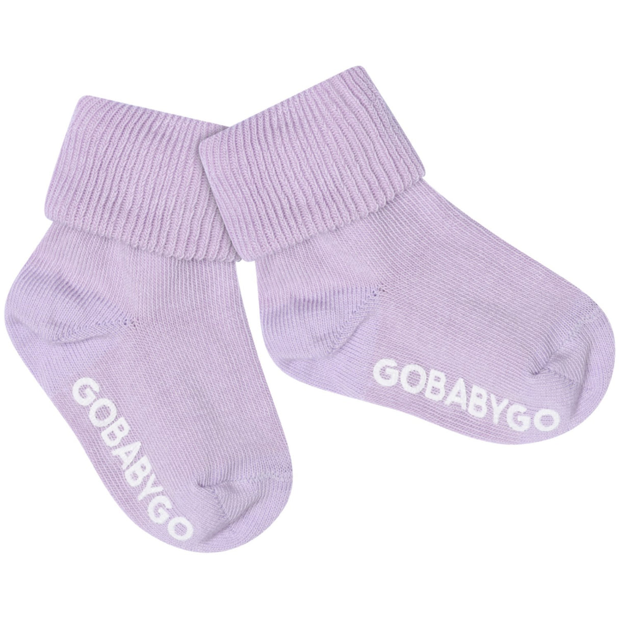 Gobabygo Cloud Lilac Non Slip Socks Organic Cotton