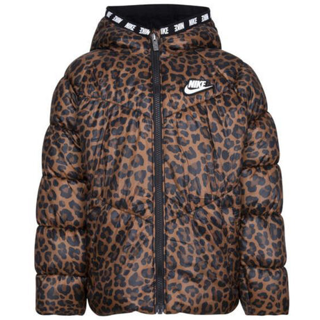 NIKE Archaeo Brown Chevron Printed Puffer Jacket