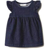 Name It Dark Blue Denim Nbfember Dnm Glitter Dress 1208-Lu