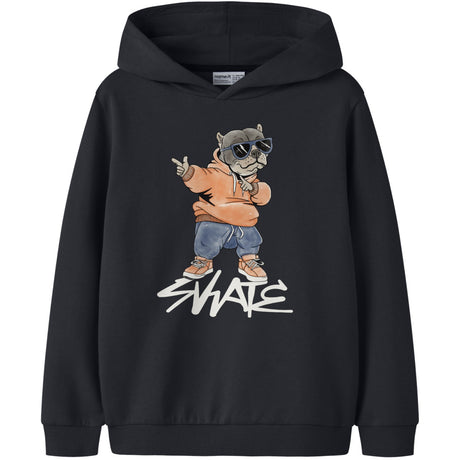 Name It Black Nkmnavi Ls Nreg Sweat Wh Bru Box