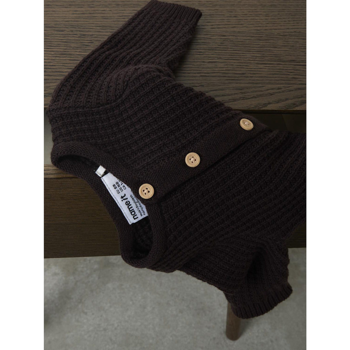 Name It Chocolate Plum Nbmolivar Ls Knit Card