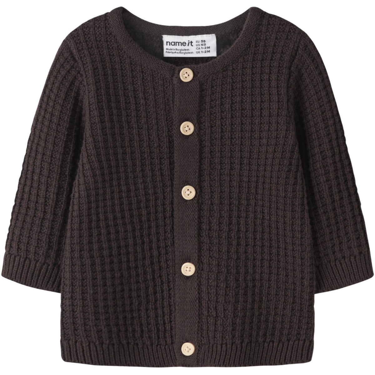 Name It Chocolate Plum Nbmolivar Ls Knit Card