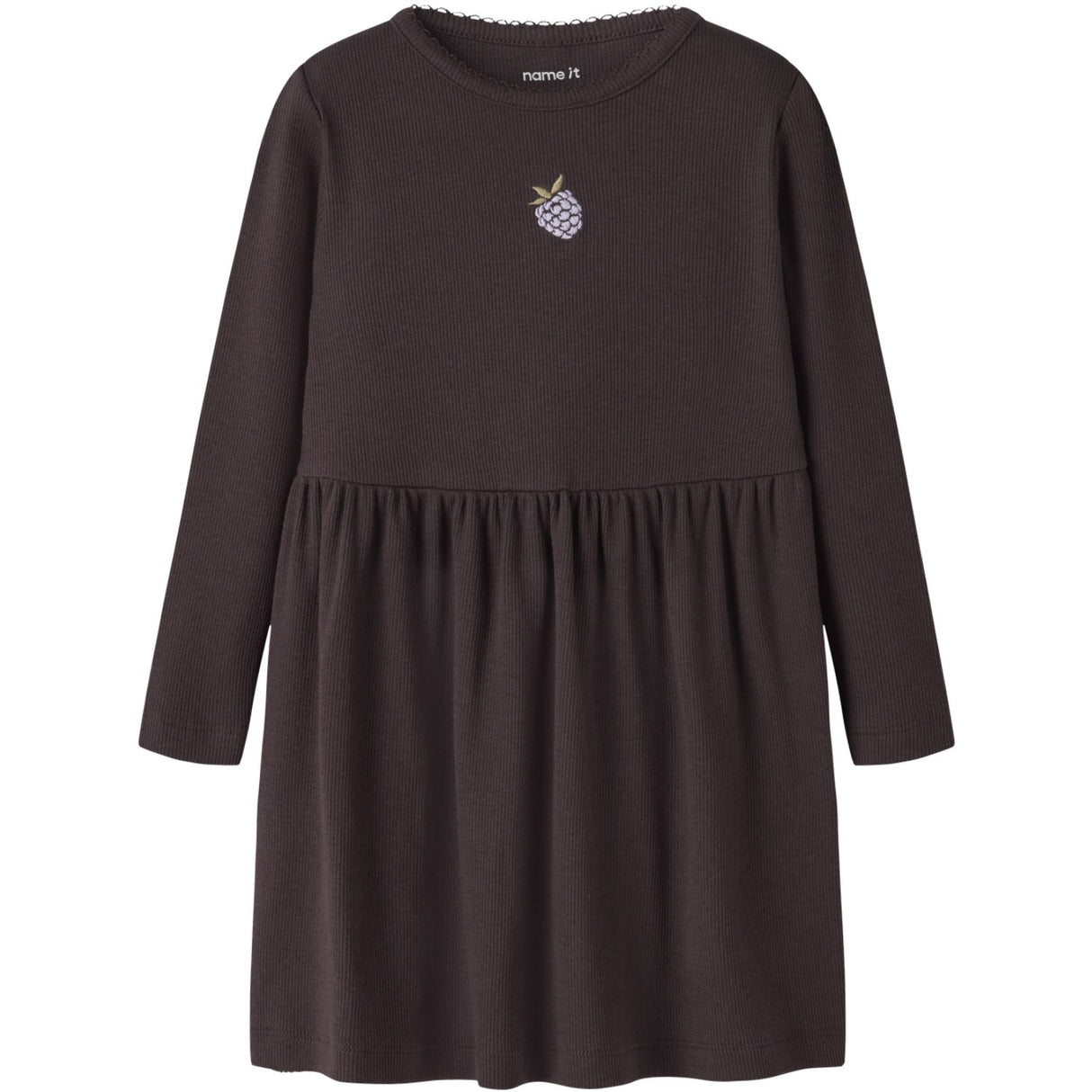 Name It Chocolate Plum Nmfonaya Ls Slim Dress Box