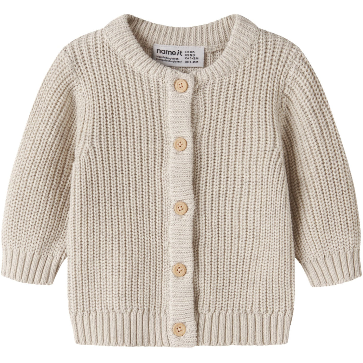 Name It Peyote Melange Nbnomark Ls Knit Card