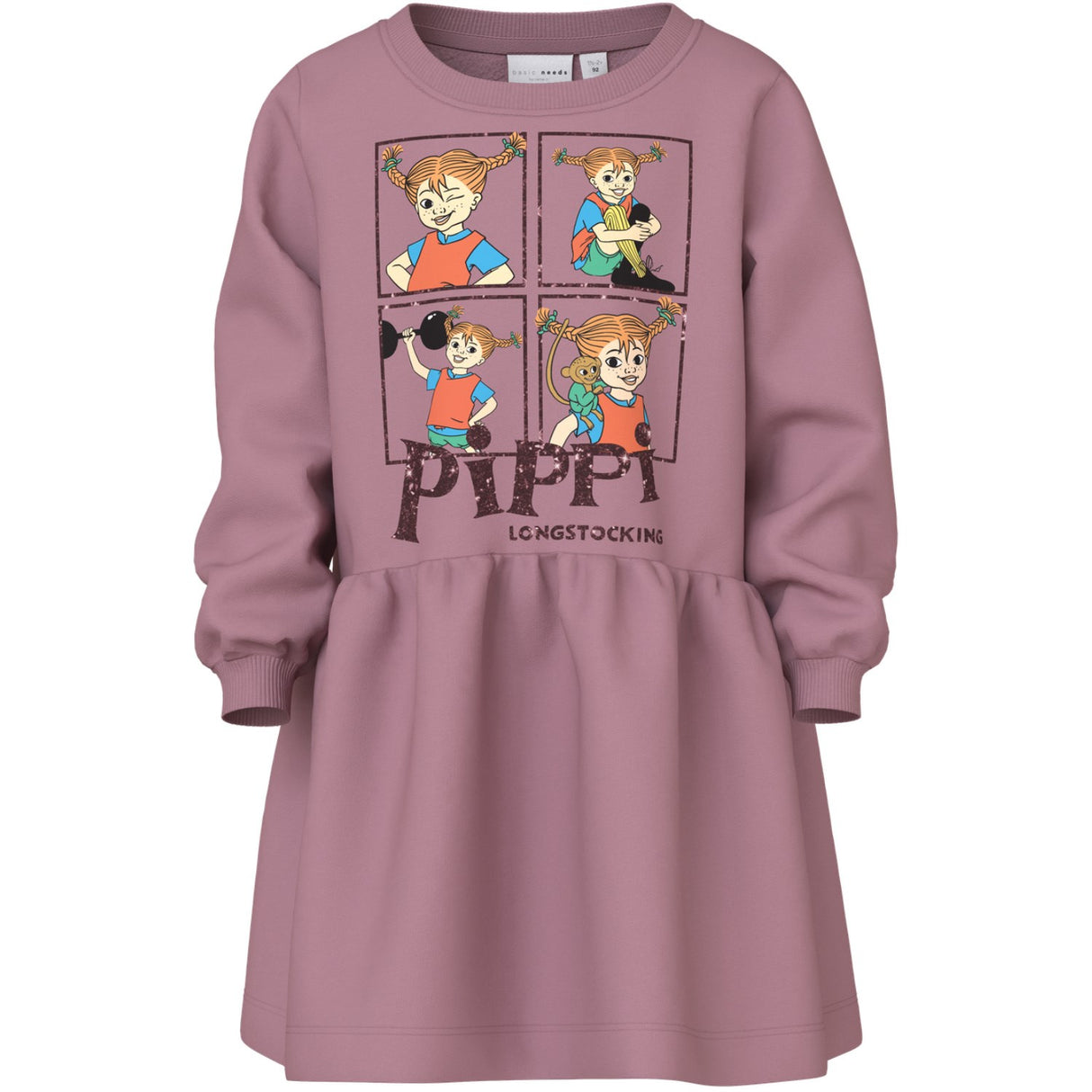 Name It Lilas Nmfasta Pippi Swe Dress Box Bru Sky