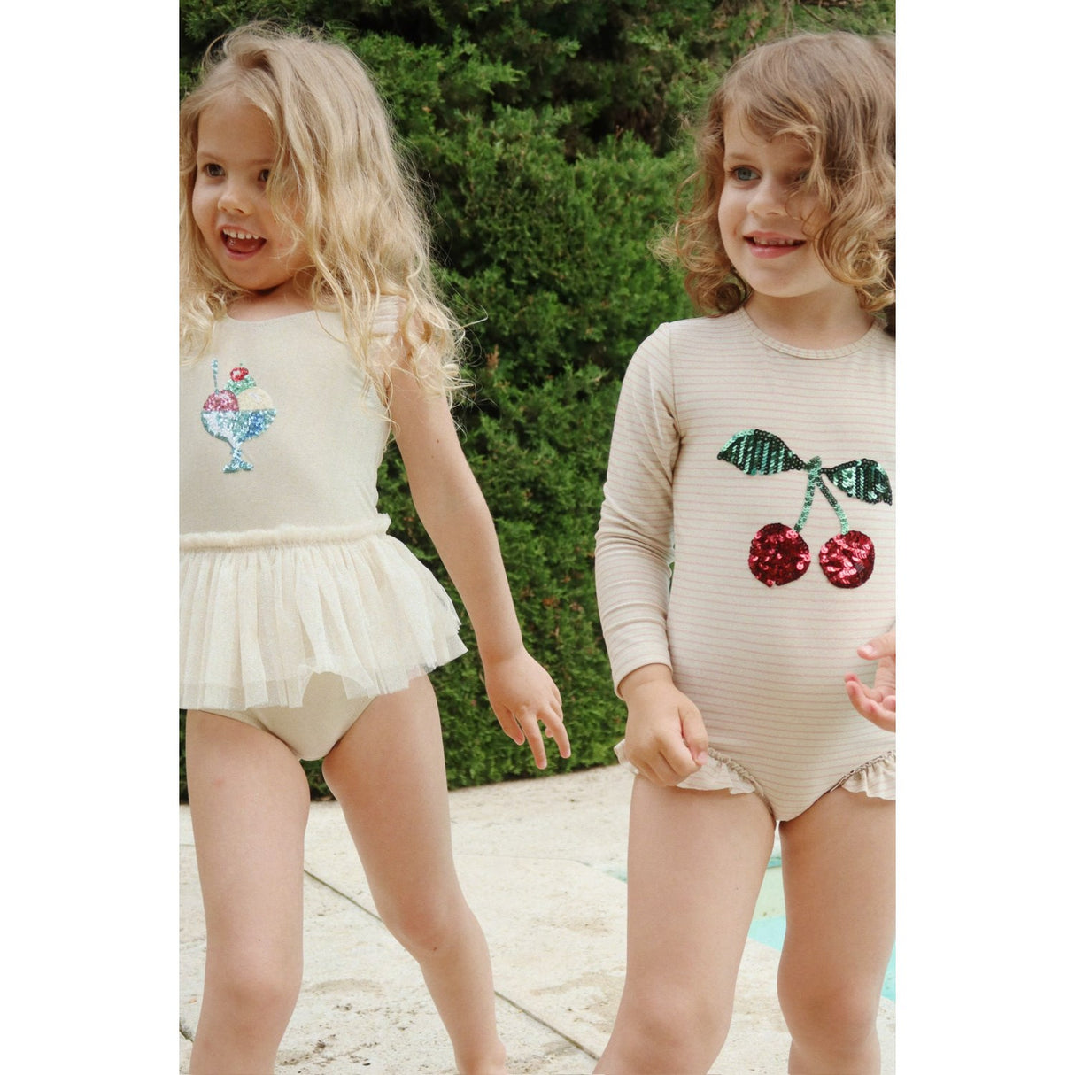 Konges Sløjd Rose Stripe Jade Ls Swimsuit