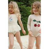 Konges Sløjd Rose Stripe Jade Ls Swimsuit