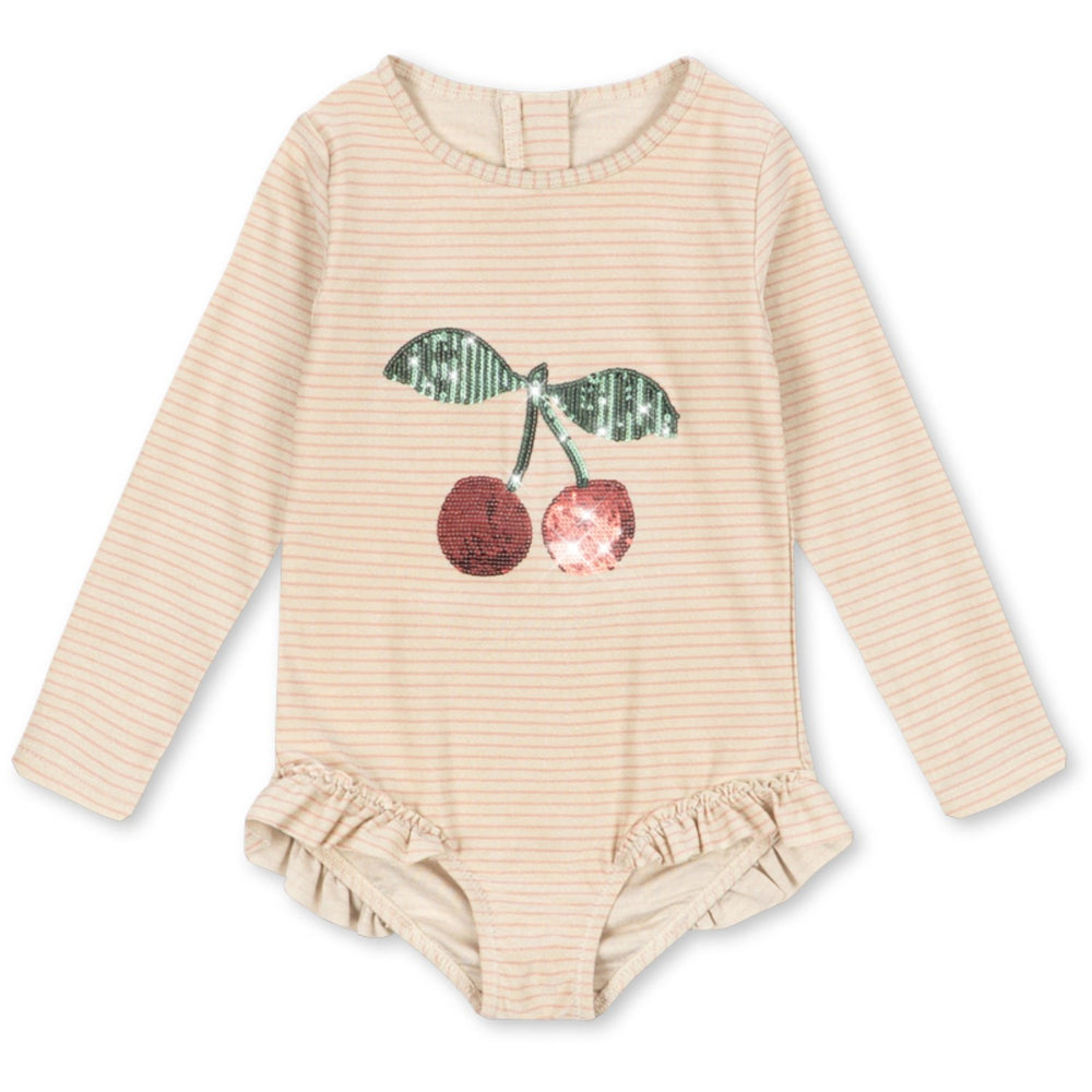 Konges Sløjd Rose Stripe Jade Ls Swimsuit