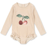 Konges Sløjd Rose Stripe Jade Ls Swimsuit