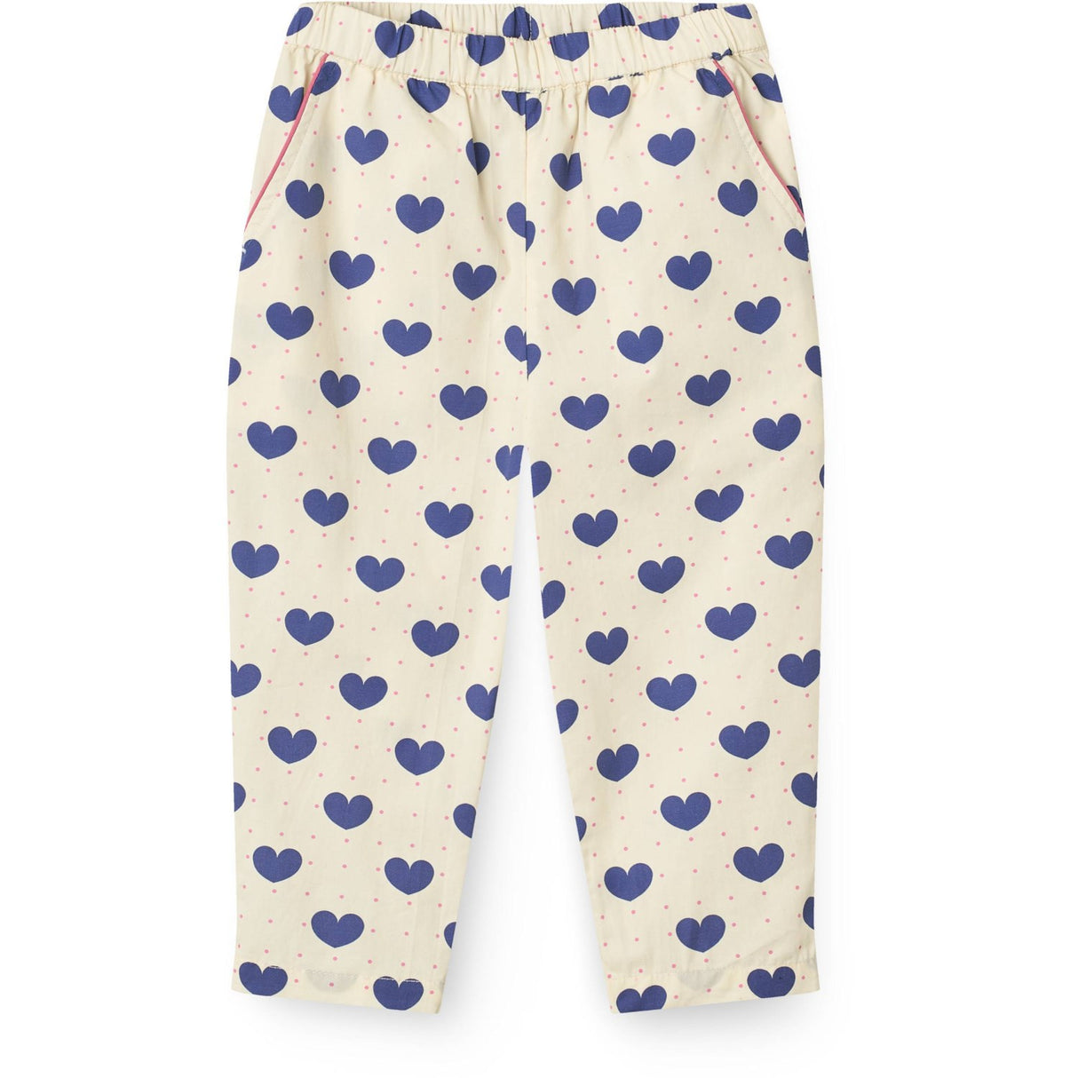 COPENHAGEN COLORS Heart Aop Ocean X Luksusbaby Heart And Dots Pants Loose Fit