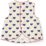 COPENHAGEN COLORS Heart Aop Ocean X Luksusbaby Heart And Dots Blouse W Short Set