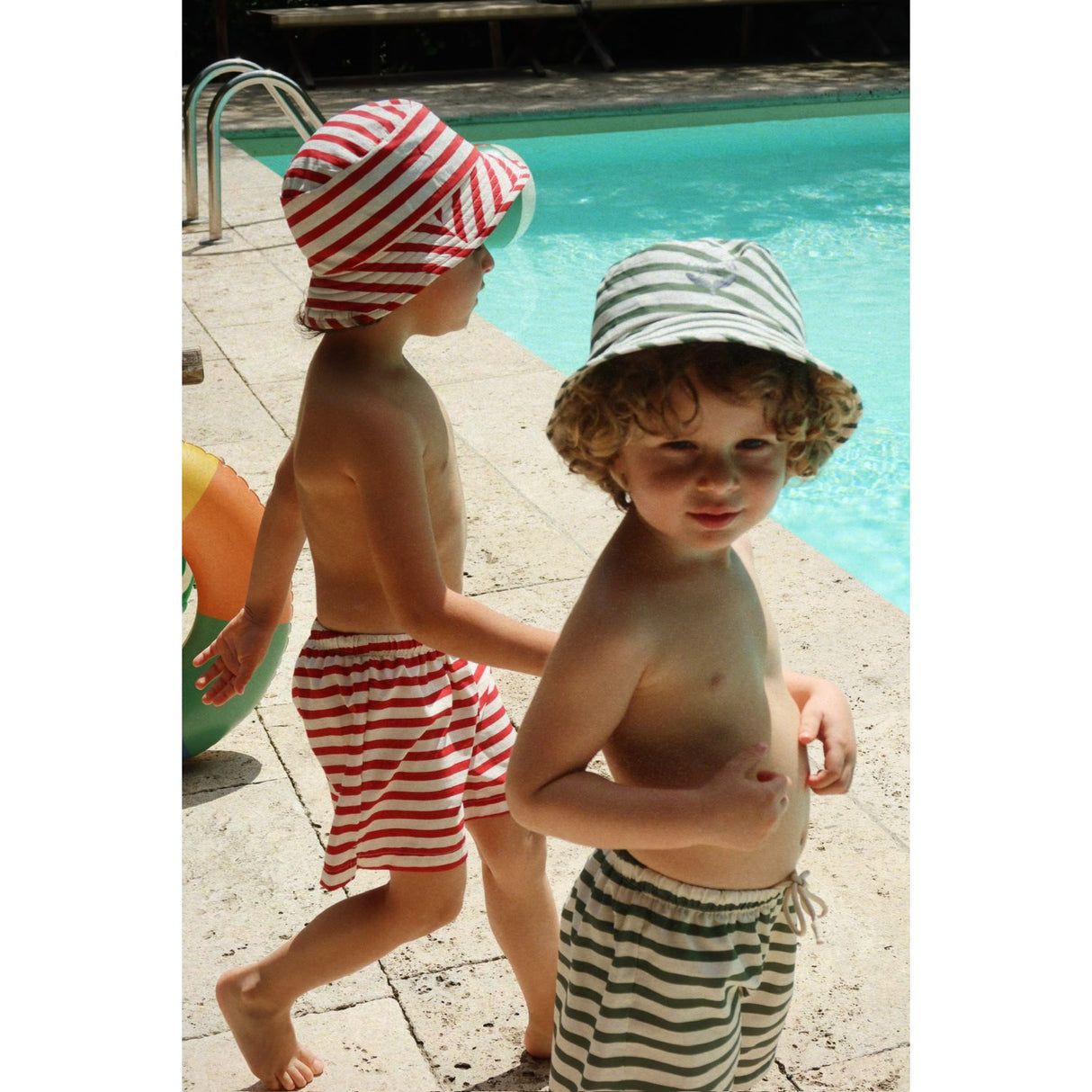 Konges Sløjd Stripe Rouge Asnou Swim Shorts Grs