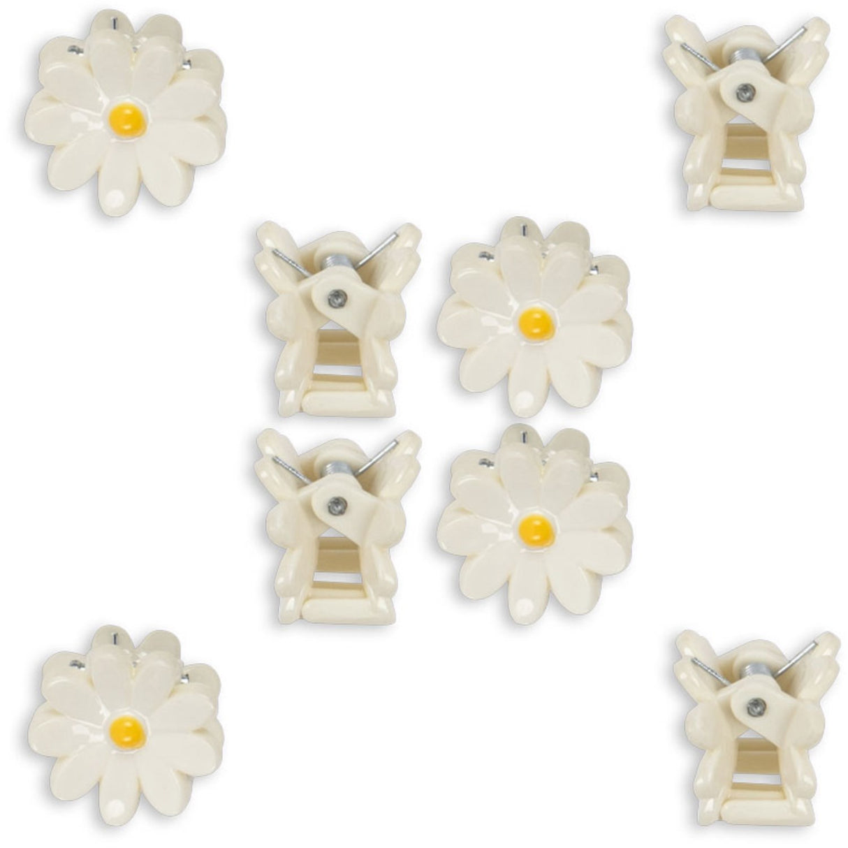 Konges Sløjd Antique White 8 Pack Daisy Mini Hair Claw