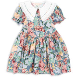 Konges Sløjd Bloomiegrape Blues Coeur Collar Dress Gots