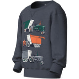 Name It Ombre Blue Tractors Nmmvimo Ls Nreg AOP Sweat Bru