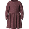 Name It Wild Ginger Pink Glitter Hearts Nmfvivian Ls Dress