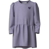Name It Heirloom Lilac Heart Embroidery Nmfvima Ls Swe Dress Bru