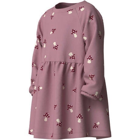 Name It Lilas Mushroom Nmfvolta Ls Swe Dress Bru