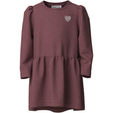 Name It Wild Ginger Heart Embroidery Nmfvima Ls Swe Dress Bru