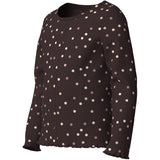 Name It Chocolate Plum Small Dots Nmfvemia Ls Slim Top