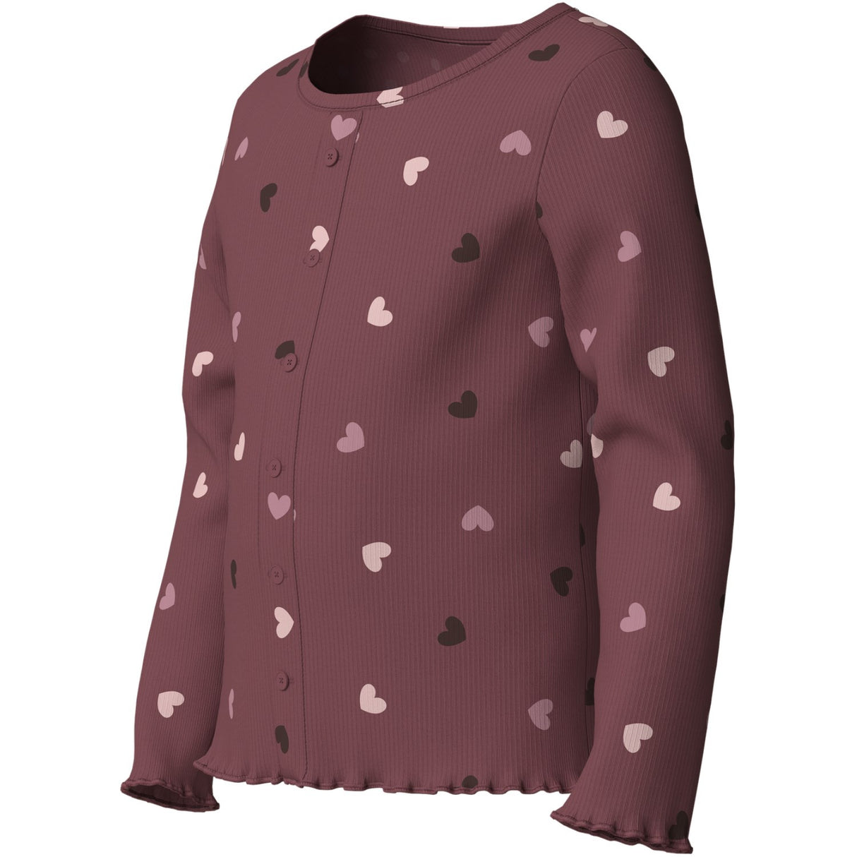Name It Wild Ginger Hearts Nmfvemia Ls Slim Top