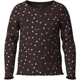 Name It Chocolate Plum Small Dots Nmfvemia Ls Slim Top