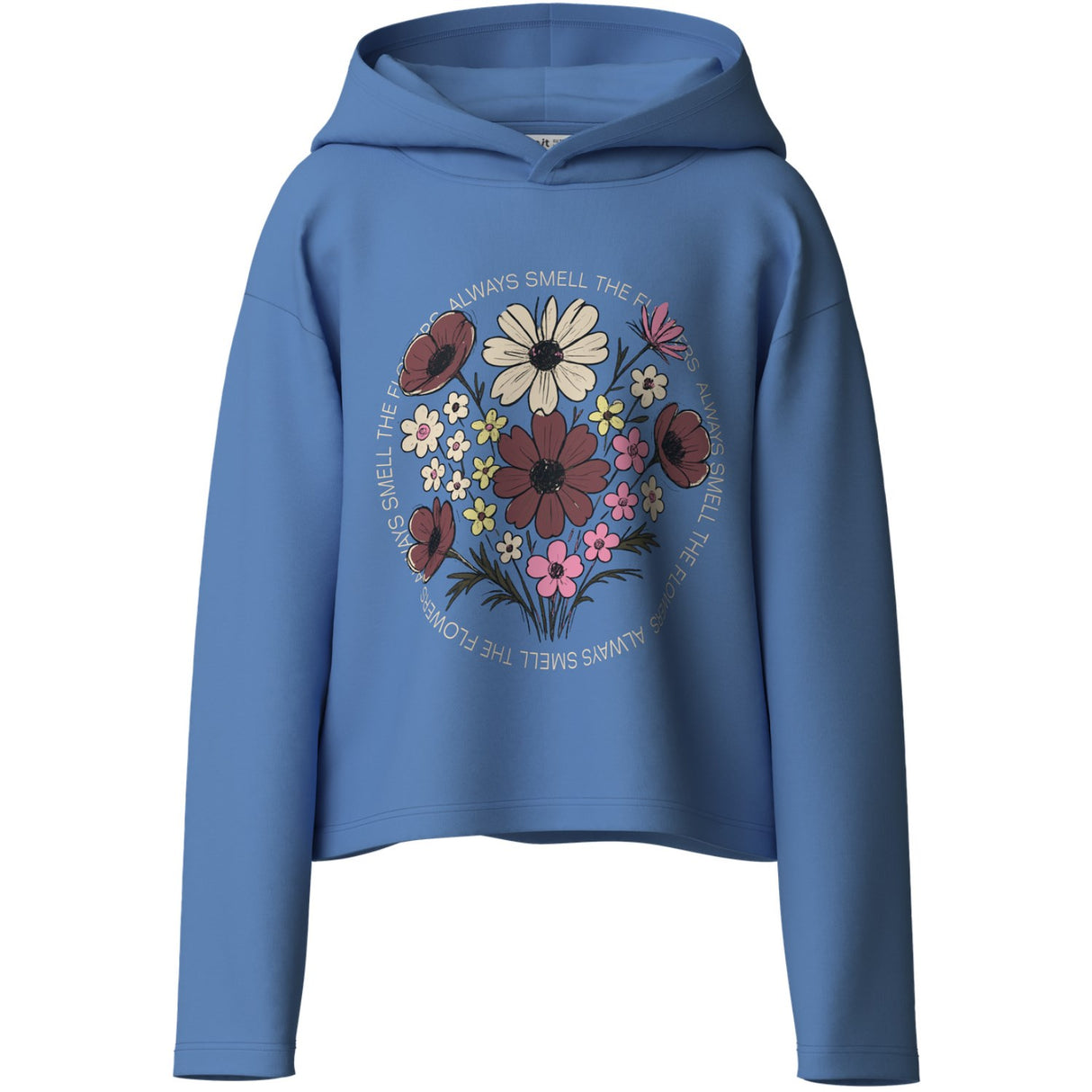 Name It Provence Flowers Nkfviala Ls Short Rlx Sweat Wh Bru