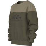 Name It Olive Night Game On Nkmvemil Ls Nreg Sweat Bru