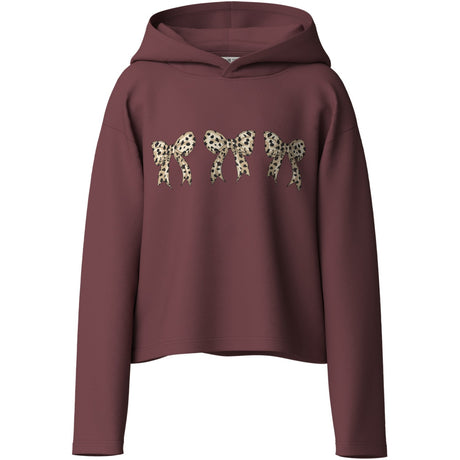 Name It Wild Ginger Leo Bows Nkfviala Ls Short Rlx Sweat Wh Bru