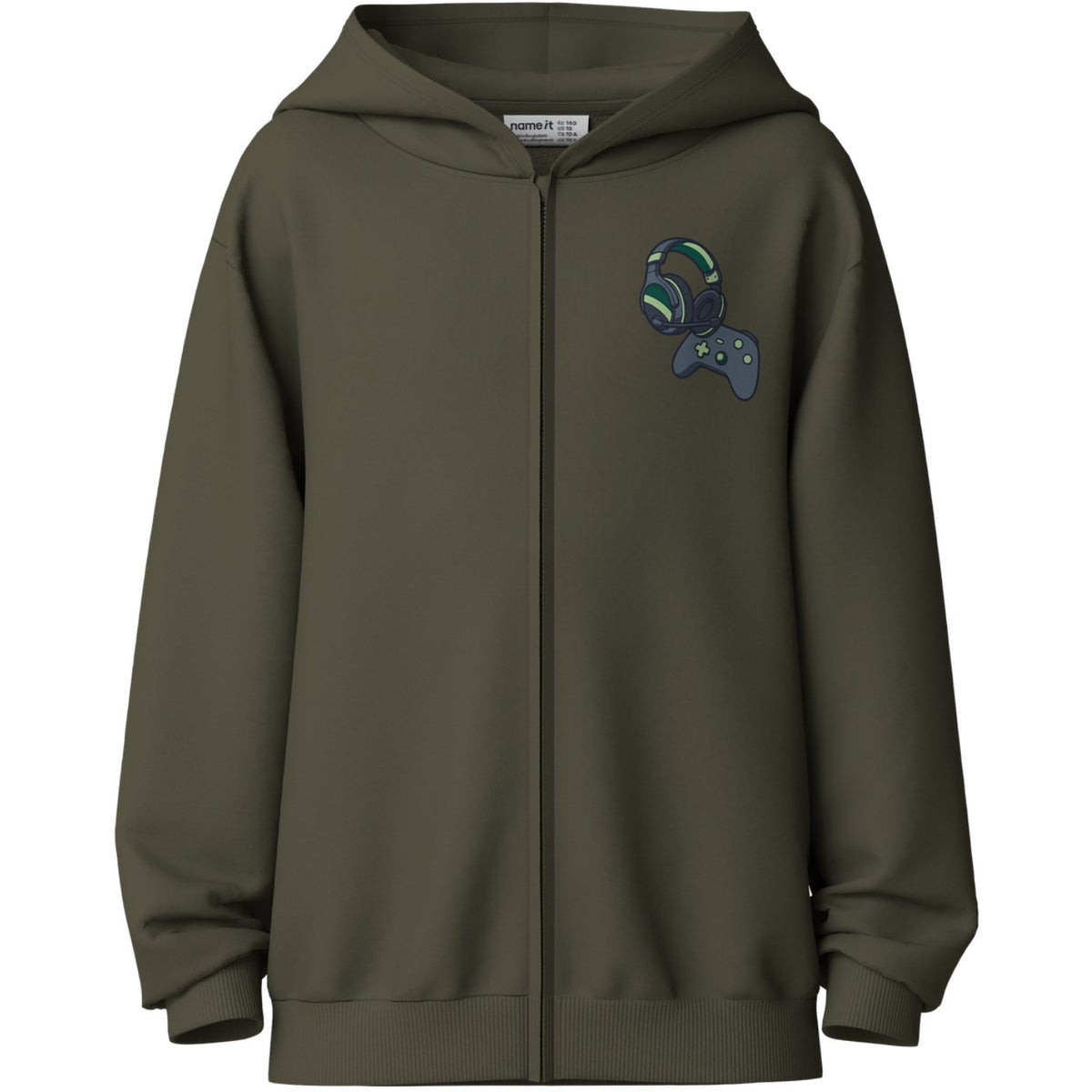 Name It Olive Night Gaming Nkmvoltinus Nreg Sweat Card Wh Bru