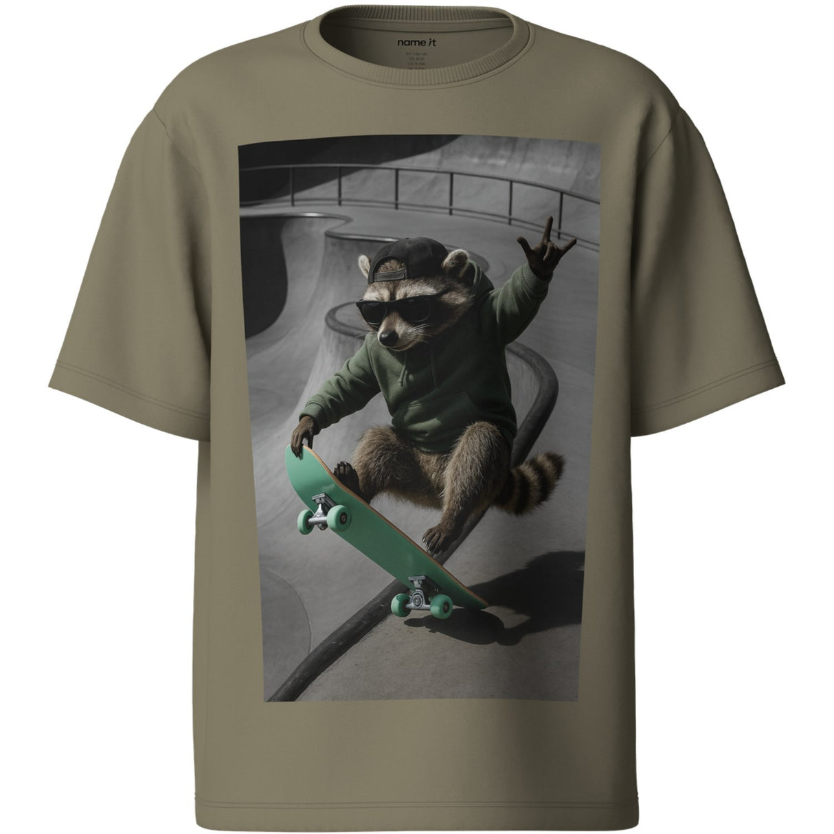 Name It Mermaid Raccoon Skater Nkmvoto Ss Nreg Top