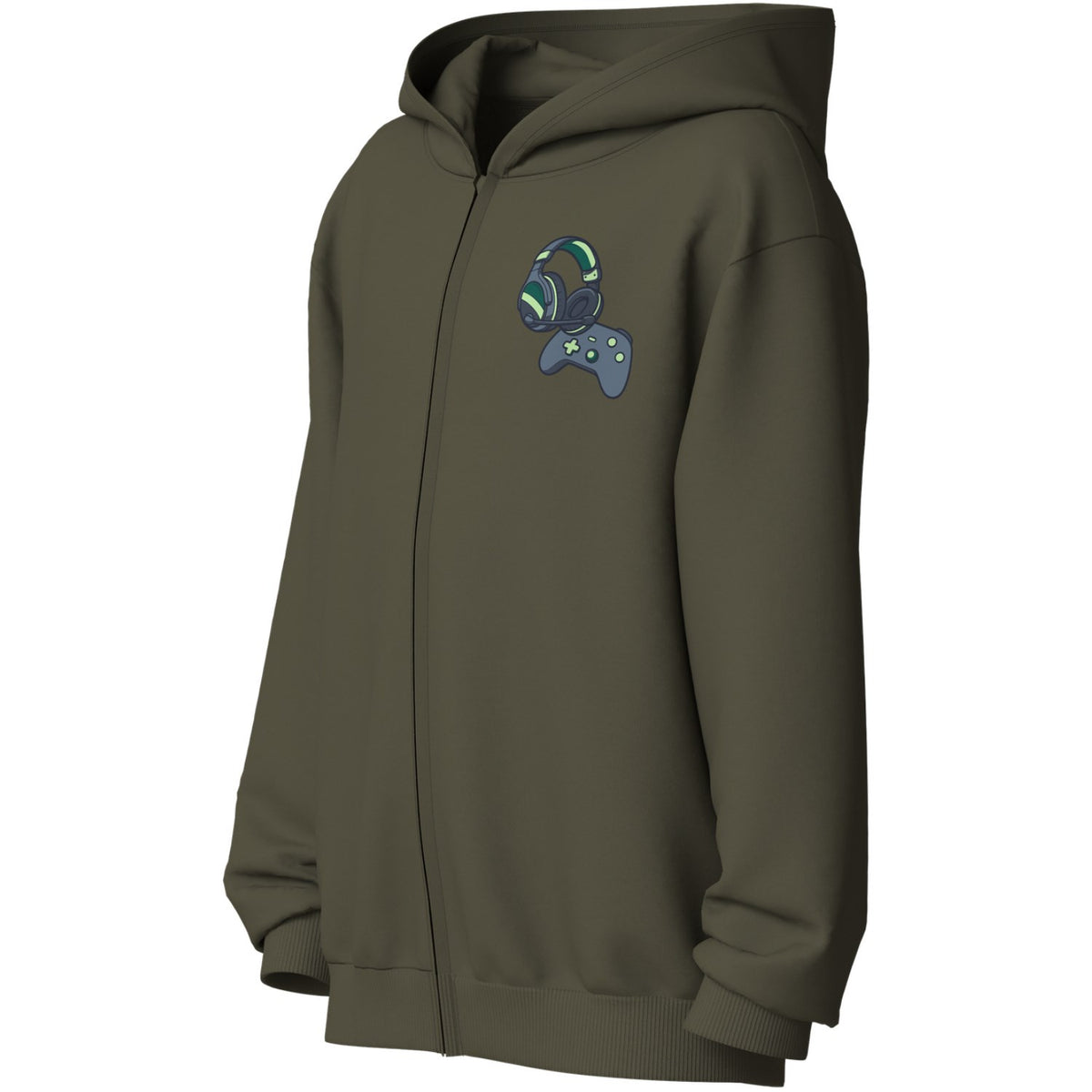 Name It Olive Night Gaming Nkmvoltinus Nreg Sweat Card Wh Bru