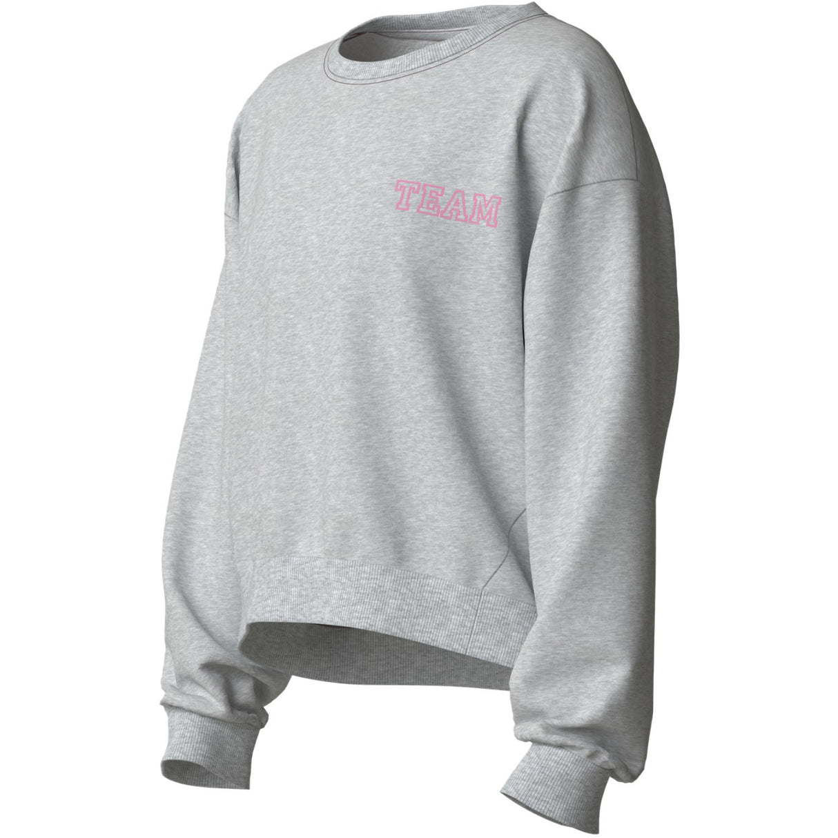 Name It Light Grey Melange Team Nkfvima Ls Rlx Sweat Bru
