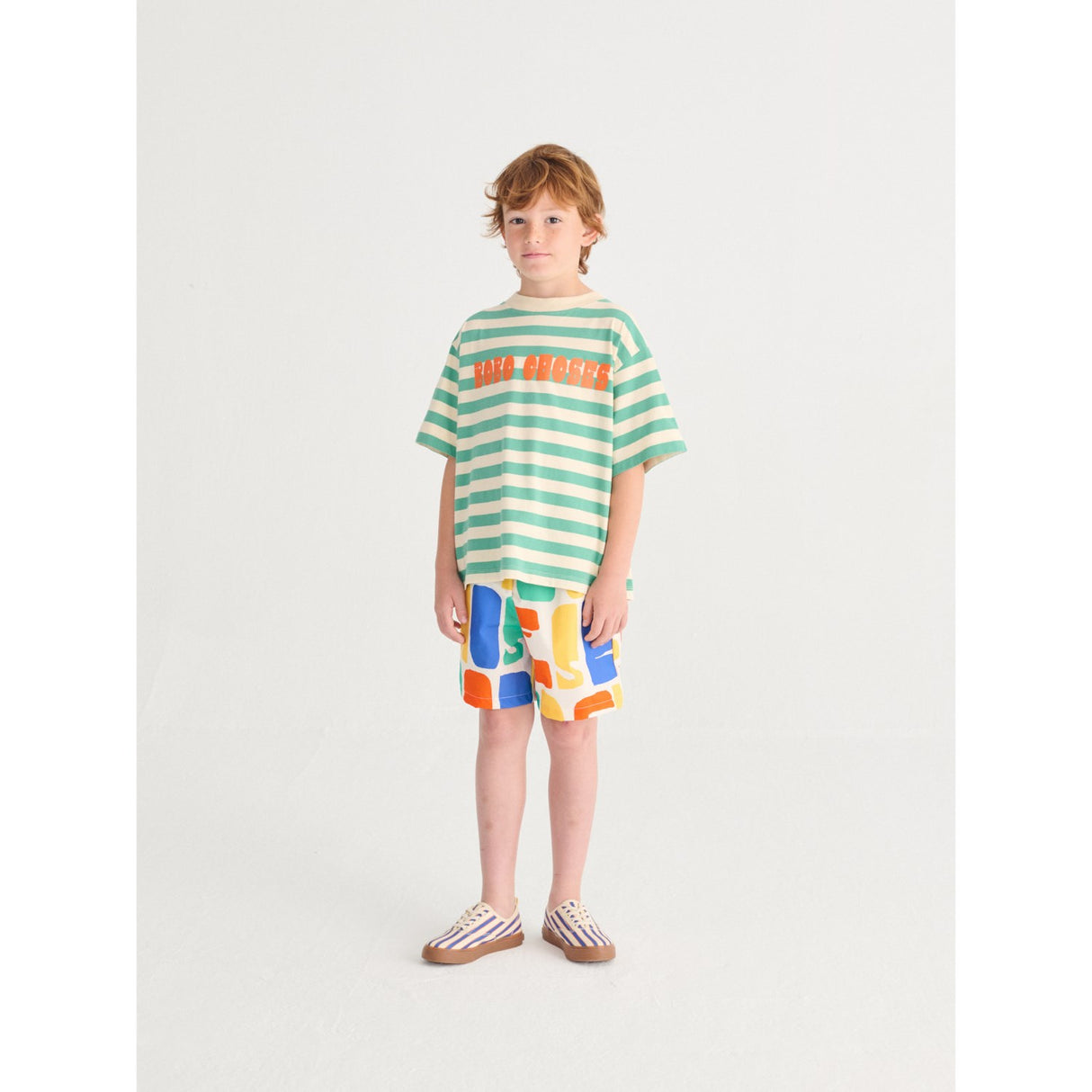 Bobo Choses Offwhite Bobo Choses Color All Over Swim Board Shorts