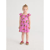 Bobo Choses Purple Tangerine All Over Ruffled Dress
