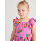 Bobo Choses Purple Tangerine All Over Ruffled Dress