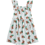 Bobo Choses Light Blue Juicy Tomatoes All Over Ruffled Dress