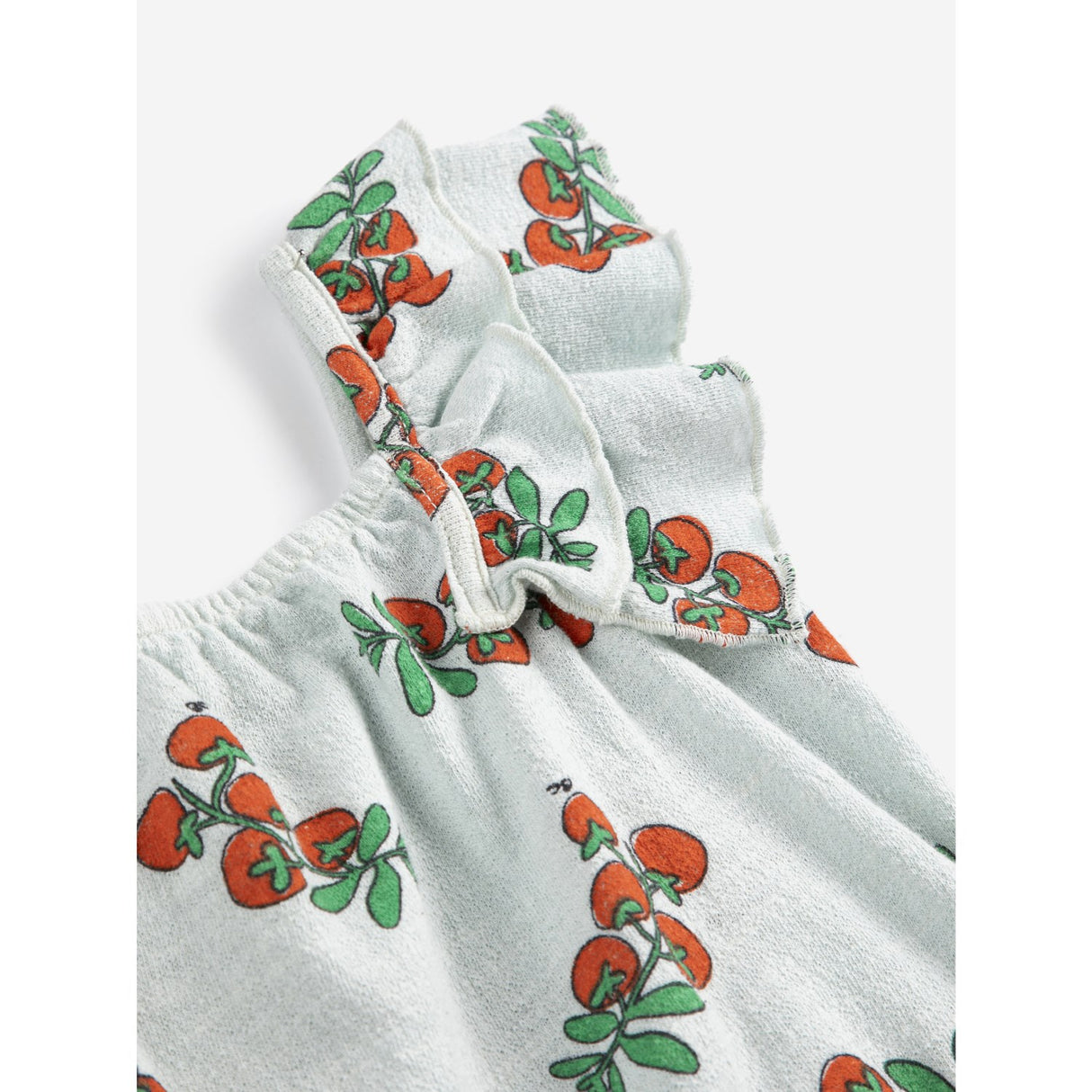 Bobo Choses Light Blue Juicy Tomatoes All Over Ruffled Dress