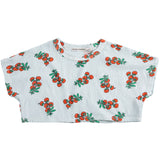 Bobo Choses Light Blue Juicy Tomatoes All Over Cropped T-Shirt