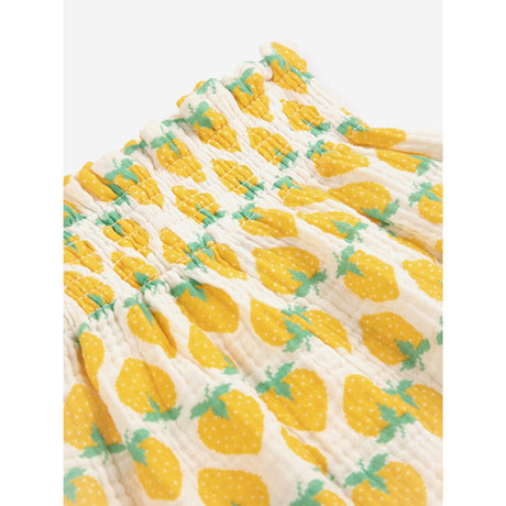 Bobo Choses White Strawberry All Over Woven Pants